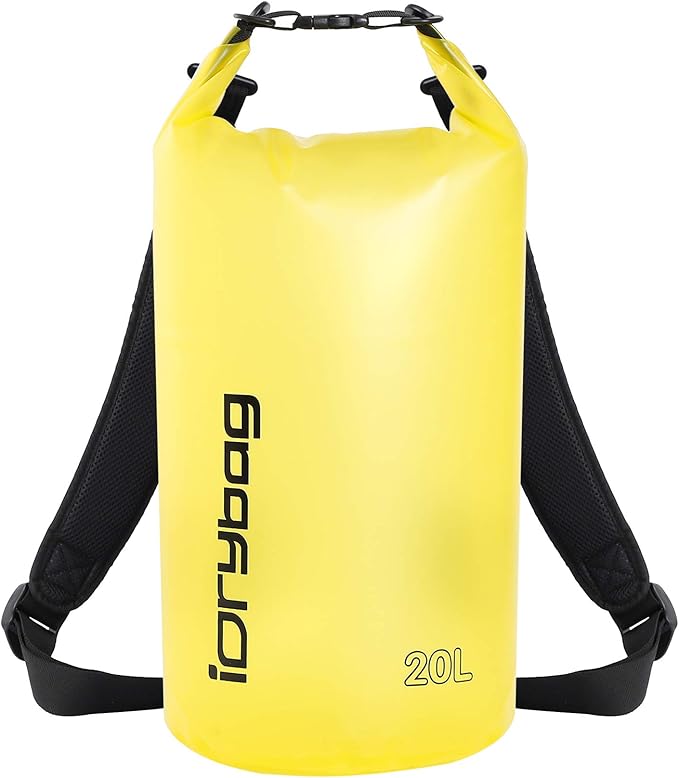 IDRYBAG Clear Dry Bag Waterproof 2L/5L/10L/15L/20L, Small Dry Sack Waterproof Bag for Kayaking