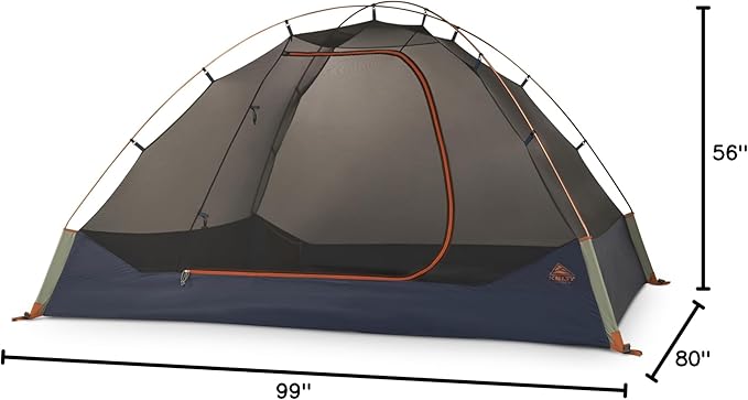 Kelty Late Start Backpacking Tent – Lightweight Two Man Camping Tent Shelter with Quickcorners, Aluminum Poles, Waterproof Poly Fly, Updated for 2024