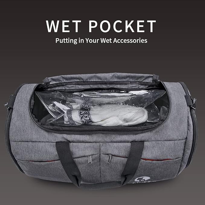 Canway Sports Gym Bag, Travel Duffel bag with Wet Pocket & Shoes Compartment for men women, 45L/40L, Lightweight