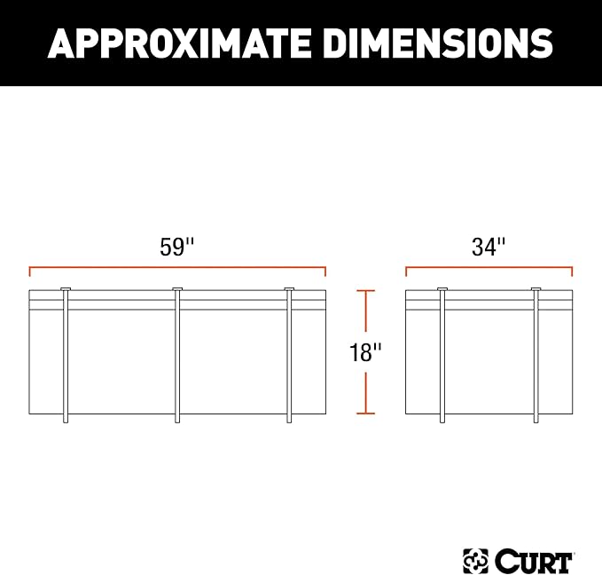 CURT 18221 Extended Roof Rack Cargo Bag Black
