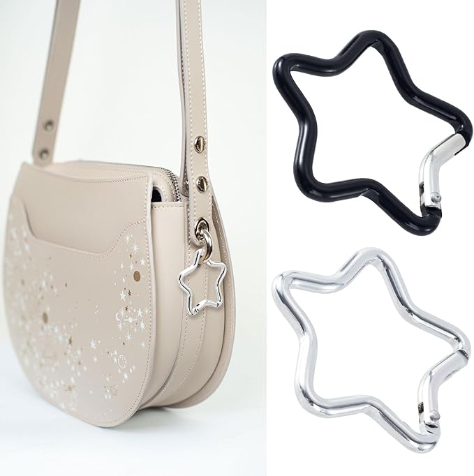 Star Carabiner, Zinc Alloy Heavy Duty Star Shaped Keychain Clip, Carabiner Clip for Camping, Hiking, Fishing