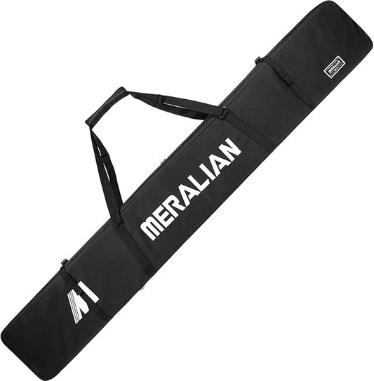 Padded Ski Bag,Waterproof Full Padded Single Ski Travel Bag with Adjustable Shoulder Strap.