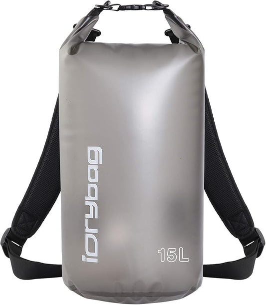 IDRYBAG Clear Dry Bag Waterproof 2L/5L/10L/15L/20L, Small Dry Sack Waterproof Bag for Kayaking