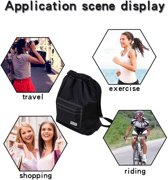 KIKIGOAL Dry Wet Separated Swimming Bag Portable Drawstring Backpack Waterproof Gym Sports Pool Beach Gear Bag