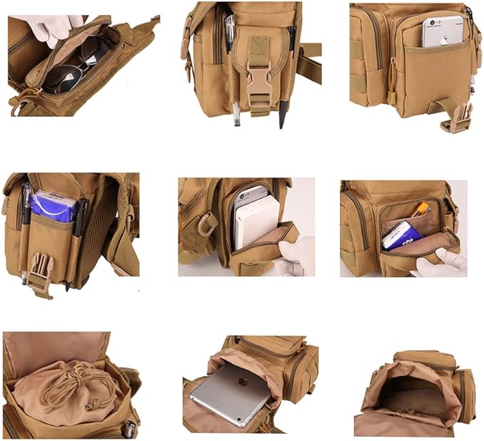 Multi-Purpose Tactical Drop Leg Bag Tool Fanny Thigh Pack Leg Rig Military Motorcycle Camera Versipack Utility Pouch, Black/Coyote Tan/Army Green/Camouflage 7 Colors Available