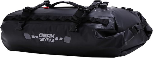 Waterproof Duffle & Tail Bag Saddle Bags, 20L Large Storage Space, for Motorcycle Back Seat, Dry Bag - Black