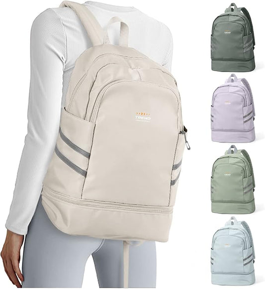 Coofay Gym Backpack for Women - Waterproof, Lightweight, Large Travel Sports Gym Bag with Shoe Compartment