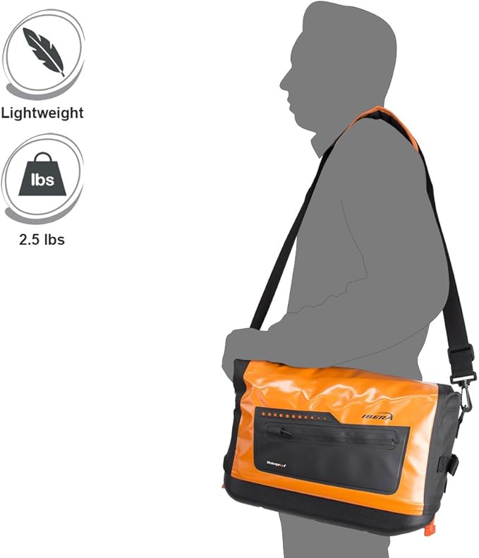 Ibera Bike Trunk Bag - PakRak Clip-On Quick-Release Waterproof Bicycle Commuter Bag