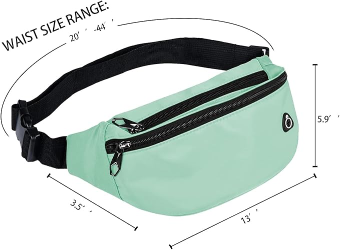 Fanny Pack for Men Women, Waterproof Sports Waist Bag Pack, Belt Bag for Travel Hiking Running