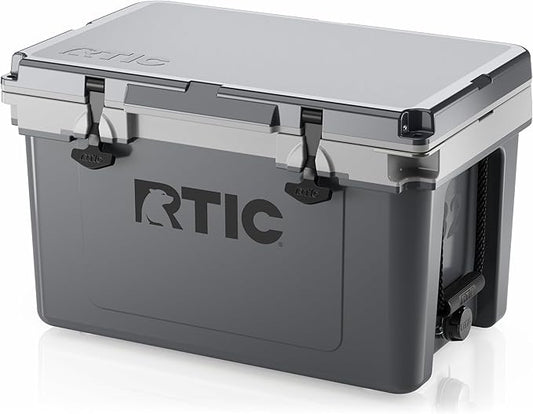 RTIC Ultra-Light 32 Quart Hard Cooler Insulated Portable Ice Chest Box for Drink, Beverage, Beach, Camping, Picnic, Fishing, Boat, Barbecue, 30% Lighter Than Rotomolded Coolers