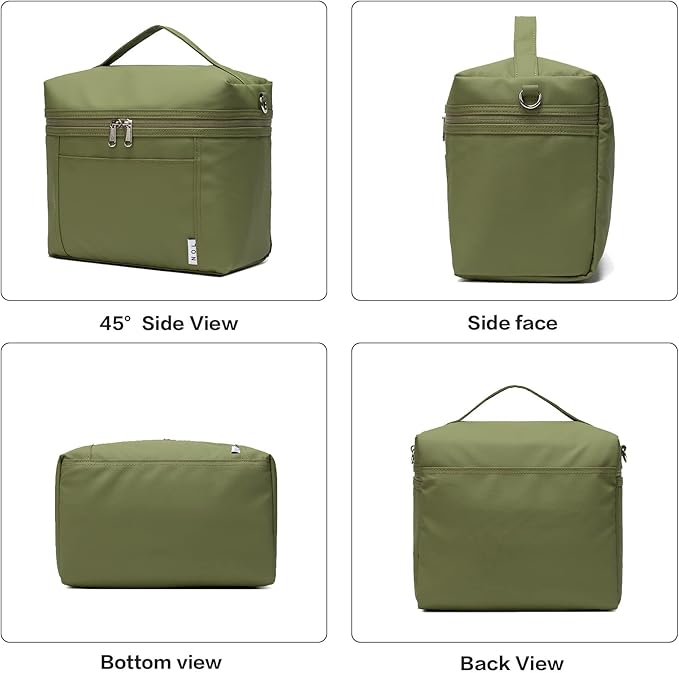 NOL Natural Organic Lifestyle Insulated Lunch Bags for Women Cooler Bag Lightweight Nylon Waterproof Lunch Box For Work