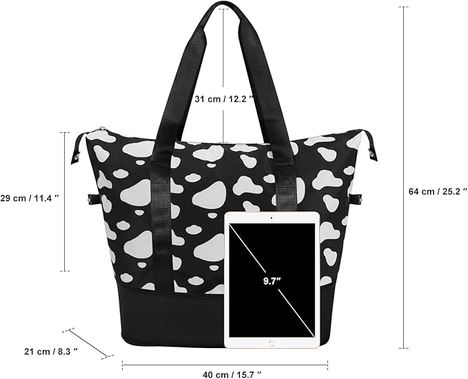 Womens Travel Duffel Bag Lightweight Sport Gym Bag Waterproof Weekender Overnight Bag with Wet and Dry Separation Pocket for Gym Training Yoga Fitness Swimming