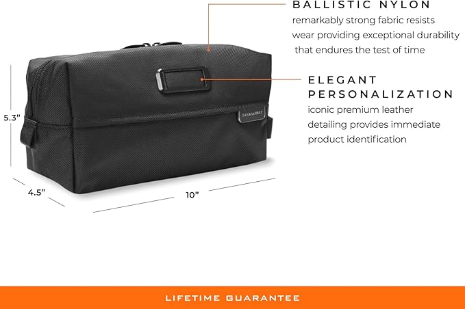 Briggs & Riley Toiletry Kit - Travel Bags for Women & Men, Organizer for Vacation, Dopp Kit for Bathroom Accessories, Makeup, & Skincare