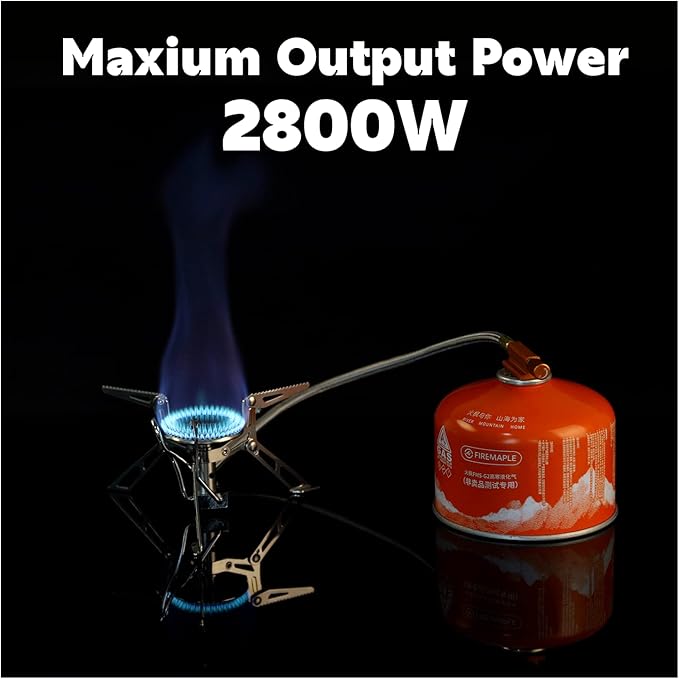 Fire Maple FMS-118 Camping and Backpacking Stove | Portable Foldable Gas Burner with pre-heat tube | Ideal for Backpacking, Hiking, Camping, Emergency use