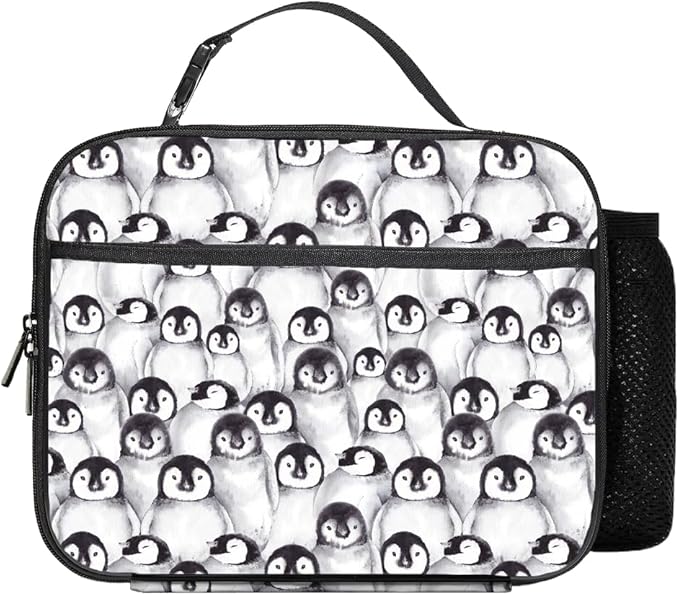 Penguin Lunch Bag Reusable Insulated Lunch Box Keep Food Cooler Thermal Lunch Tote for Women Men