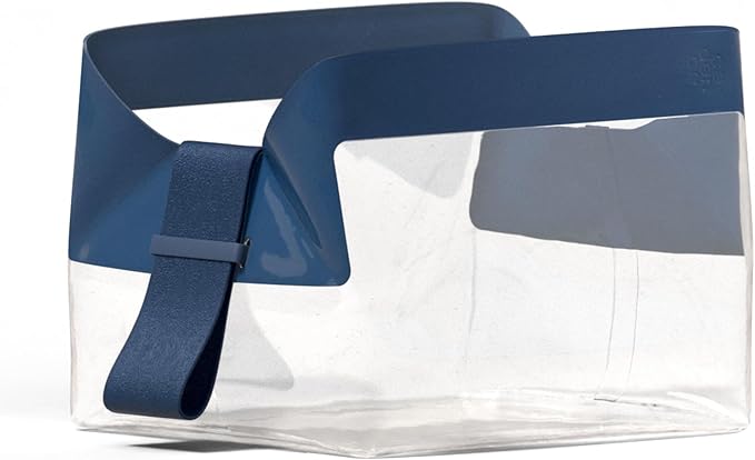 Cadence Parcel - Clear Dopp Kit with Magnetic Closure - Durable and Leak-Resistant Travel Toiletry Kit - TSA-Compliant & Modular Design - Small Hygiene Bag for Travel Essentials - 1 Qt - Cove