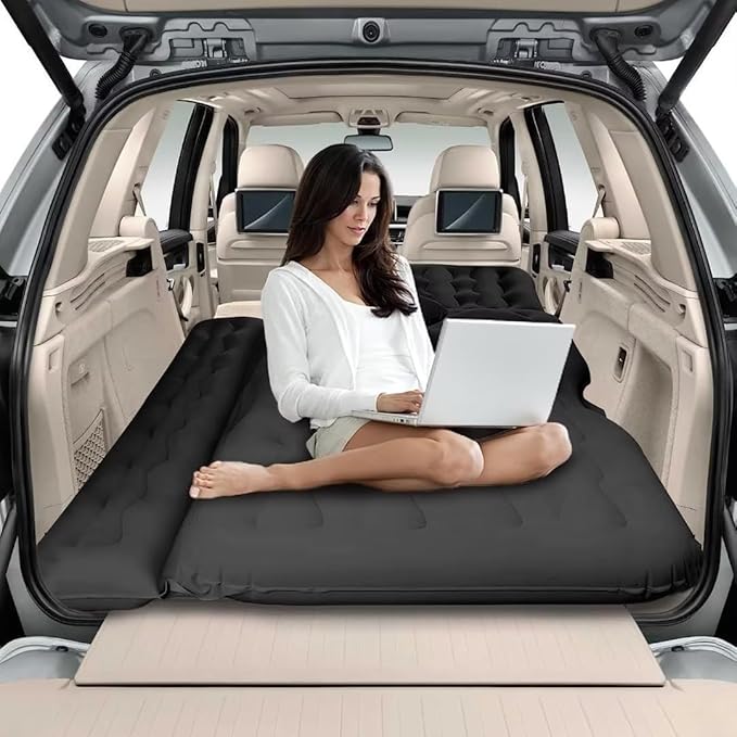 SUV Air Mattress Camping Bed - Car Mattress Back Seat Portable Foldable Car Air Bed Sleeping Pad Car Bed Mattress for Sedan Truck