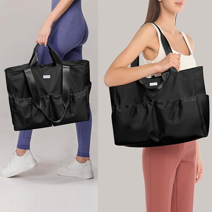 Yoga Bags for Women with Yoga Mats Bags Carrier Carryall Canvas Tote for Pilates Shoulder for Travel Office Beach Workout