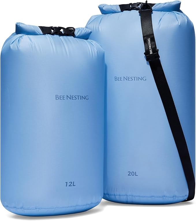 Ultralight Dry Bag Set for Backpacking, Waterproof Dry Sack for Camping, Hiking, Motorcycle, Lightweight Stuff Sack Set of 3 Pack