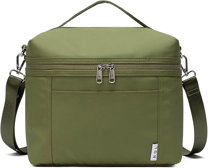 NOL Natural Organic Lifestyle Insulated Lunch Bags for Women Cooler Bag Lightweight Nylon Waterproof Lunch Box For Work