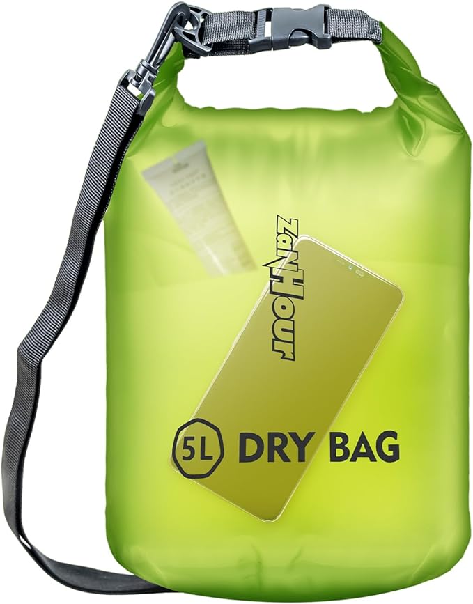Waterproof Dry Bag - Roll Top Transparent Storage Bag,2L/5L/10L/20L,Suitable for Traveling, Swimming, Kayaking, Camping, Fishing, Rainy Day Trips