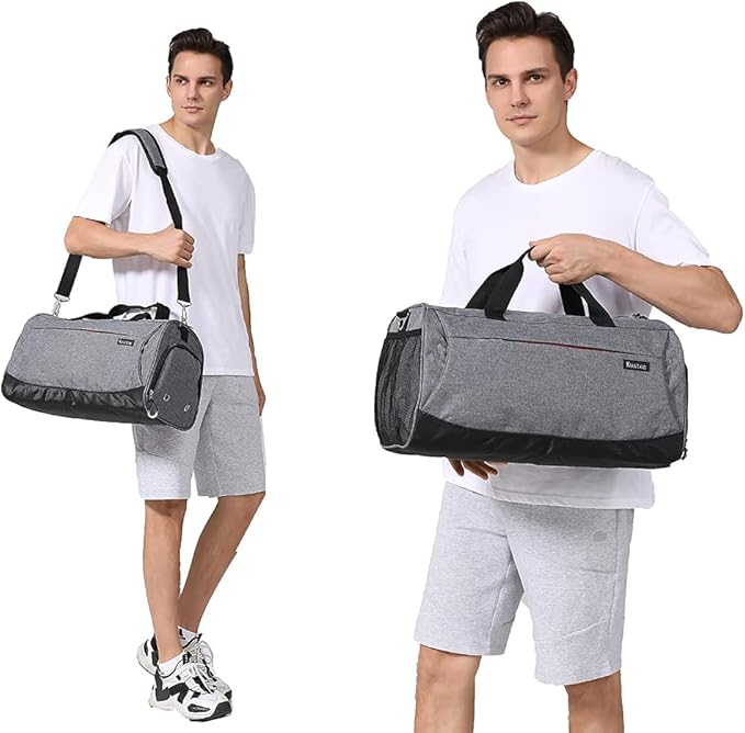 Kuston Sports Small Gym Bag for Men and Women Travel Duffel Bag Workout Bag with Shoes Compartment&Wet Pocket
