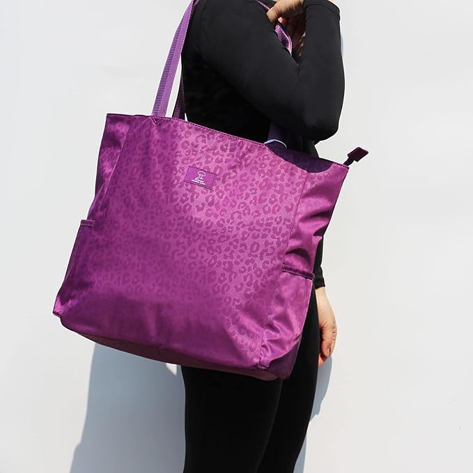 ESVAN Original Floral Water Resistant Large Tote Bag Shoulder Bag for Gym Beach Travel Daily Bags Upgraded