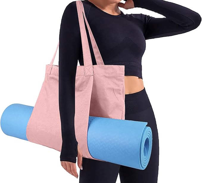 Yoga Bags for Women with Yoga Mats Bags Carrier Carryall Canvas Tote for Pilates Shoulder for Travel Office Beach Workout