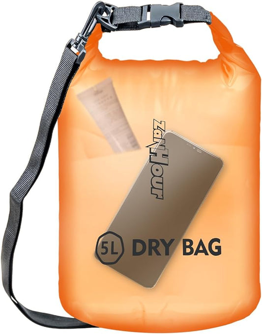 Waterproof Dry Bag - Roll Top Transparent Storage Bag,2L/5L/10L/20L,Suitable for Traveling, Swimming, Kayaking, Camping, Fishing, Rainy Day Trips