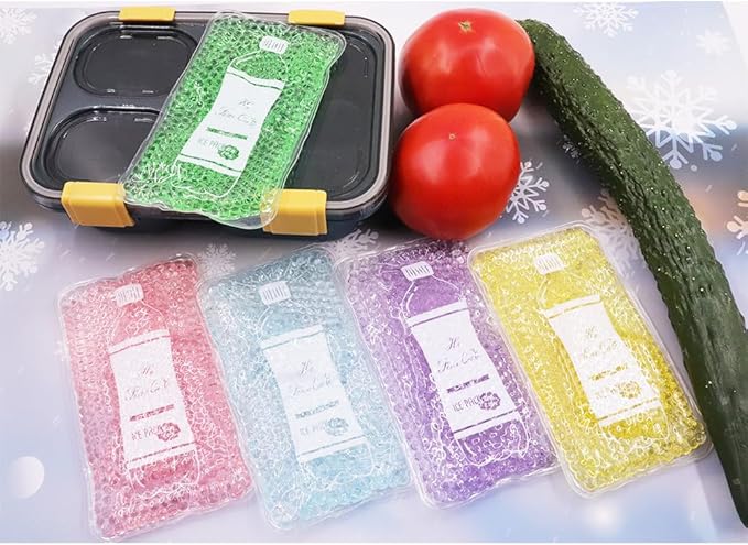 Reusable Ice Packs for Coolers - 5 Pack Freezable Gel Packs for Lunch Box, Camping, Picnic, Medical Cold Therapy - Leakproof & Long-Lasting Cold Storage
