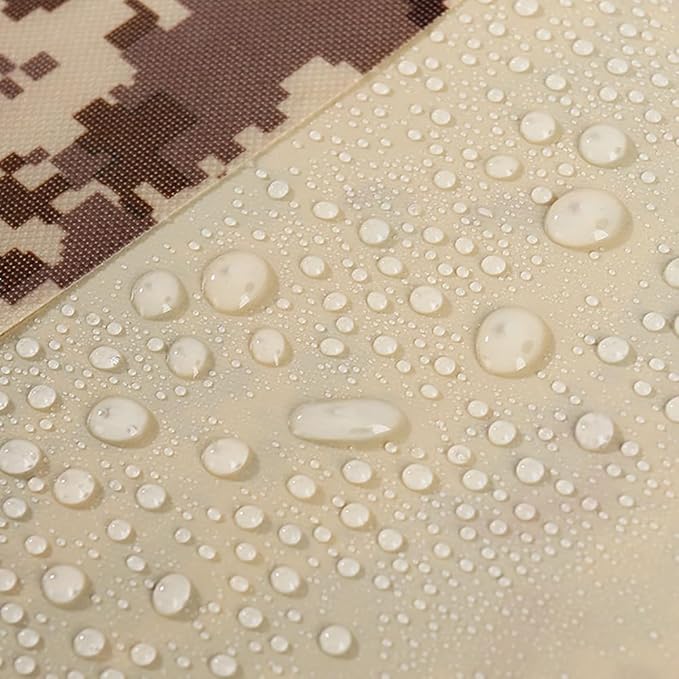 Waterproof Tarp CamouflageThickening Multi-Size Sun Shade Sail Customized Tarpaulin Sunrays Block Awning for Patio Canopy Rain Cover Canvas Sunshade Camp Outdoor Gardens Canopy (4.6ft*6.2ft)