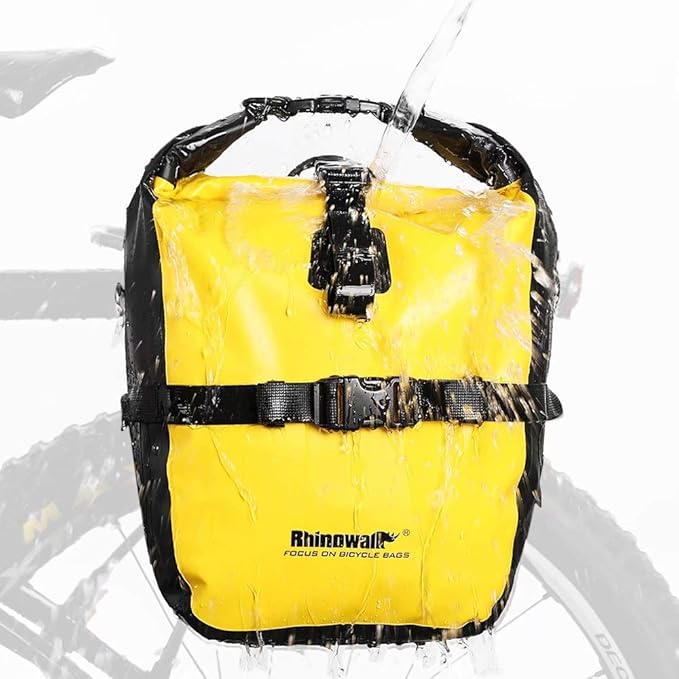 Rhinowalk 20L Bike Pannier Bag Waterproof Bicycle Rear Seat Trunk Bag for Cycling Bicycling Traveling Riding