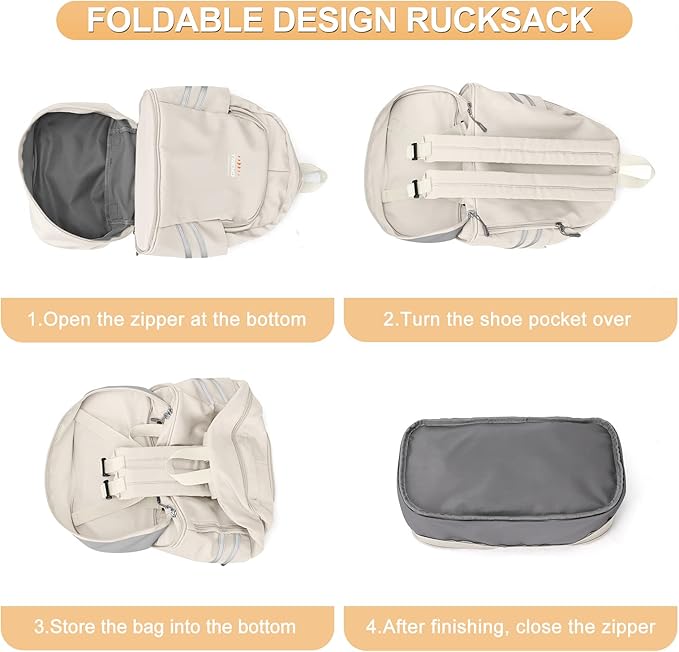 Coofay Small Gym Backpack for Women - Waterproof, Lightweight Travel Sports Gym Bag with Shoe Compartment