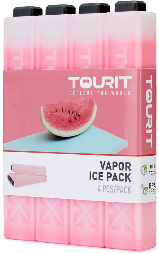TOURIT Ice Packs for Coolers Reusable Long Lasting Freezer Packs for Lunch Bags/Boxes, Cooler Backpack