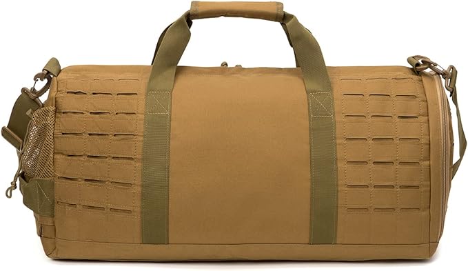 QT&QY 40L Military Tactical Duffle Bag For Men Sport Gym Bag Fitness Tote Travel Duffle Bag Training Workout Bag With Shoe Compartment Basketball Football Weekender Bag