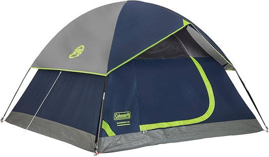 Coleman Sundome Camping Tent with Rainfly, 2/3/4/6 Person Tent Sets Up in 10 Mins, Weatherproof Shelter for Camping, Festivals, Backyard, Sleepovers, & More