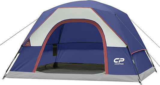 CAMPROS CP Tents for Camping 4/6 Person Tent Waterproof Windproof Double Layer Camping Tent, Easy Setup Dome Tent with Large Mesh Windows & Wider Door for Outdoor Camping & Hiking