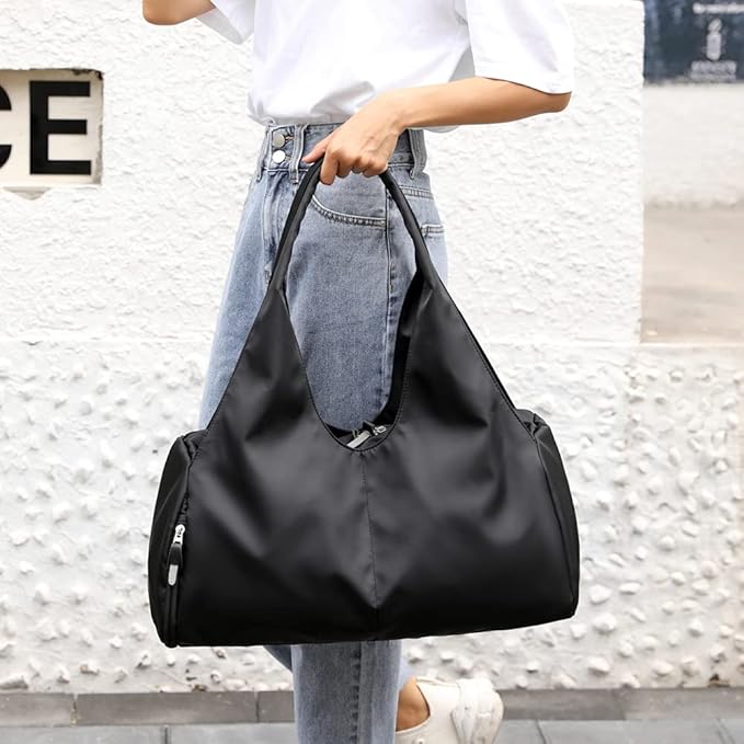 forestfish Yoga Gym Bag for Women with Shoes Compartment & Wet Dry Storage Pockets Lightweight Duffel Bag