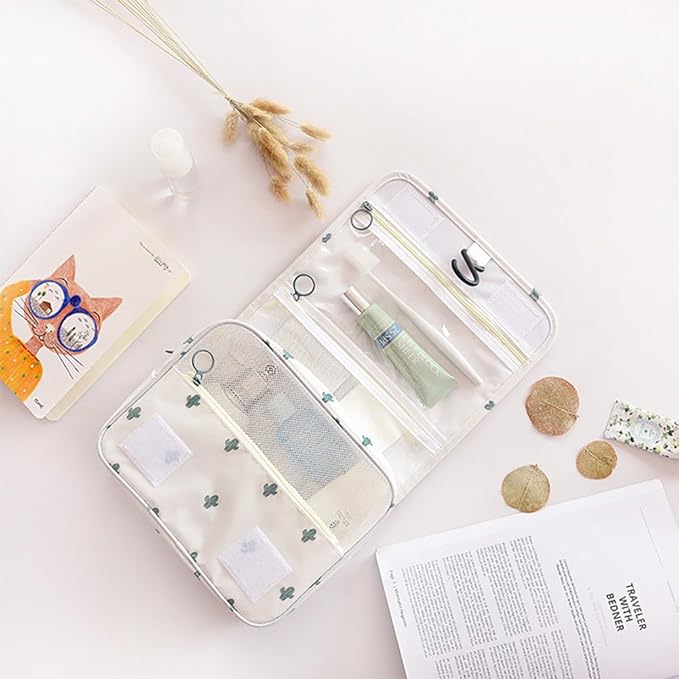 Mossio Hanging Toiletry Bag - Large Cosmetic Makeup Travel Organizer for Men & Women with Sturdy Hook