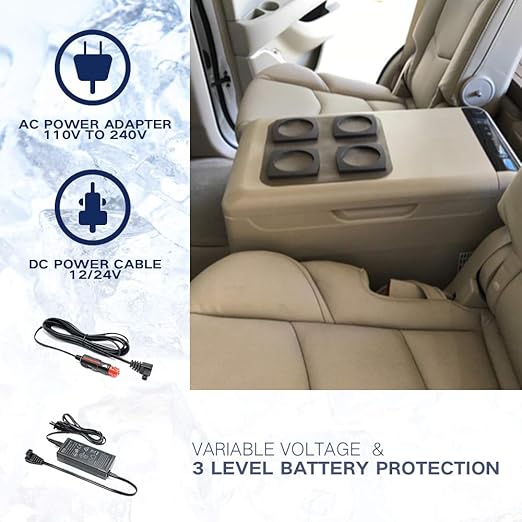 DC Power Cord Power Cable 11.5 ft Length 12V/24V for Car refrigerator Car Fridge Freezer Compatible with Alpicool, Bodega, Euhomy, BougeRV, ARB, Dometic, ICECO, Setpower, JoyTutus (DC Power Plug Only)