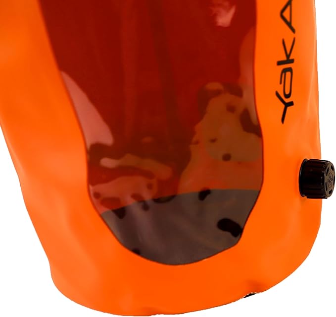 YakAttack 10L Roll-Top Waterproof Dry Bag with Air Valve | Durable & Water Resistant | Compact Storage | Remove Trapped Air | Additional Buoyancy | Dry Bag for Kayaking, Hiking, Boating & Camping