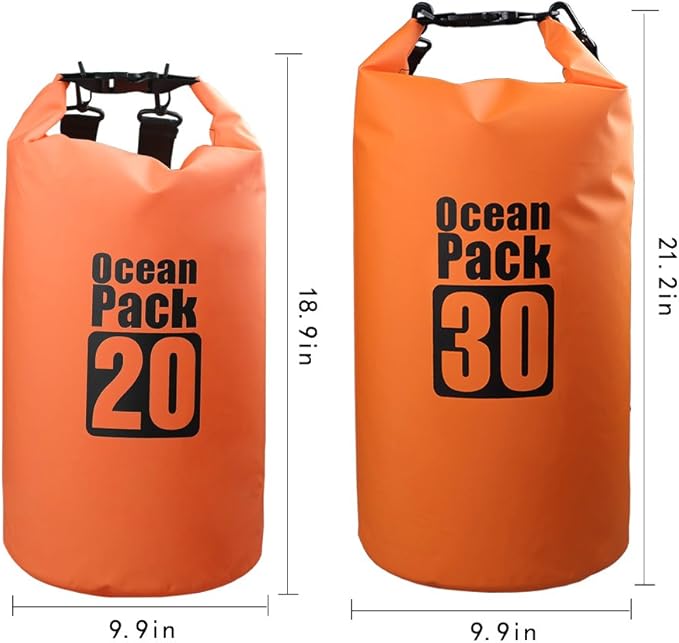 Dry Sack/Floating Waterproof Bag 2L/5L/10L/20L/30L for Boating, Kayaking, Hiking, Snowboarding, Camping, Rafting, Fishing and Backpacking