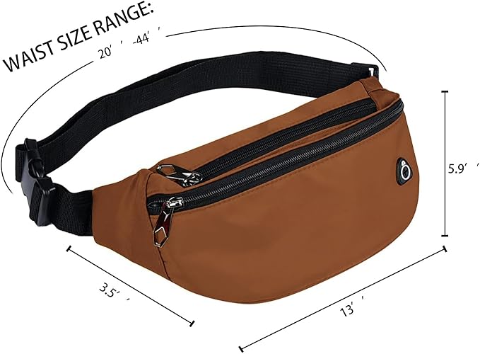 Fanny Pack for Men Women, Waterproof Sports Waist Bag Pack, Belt Bag for Travel Hiking Running