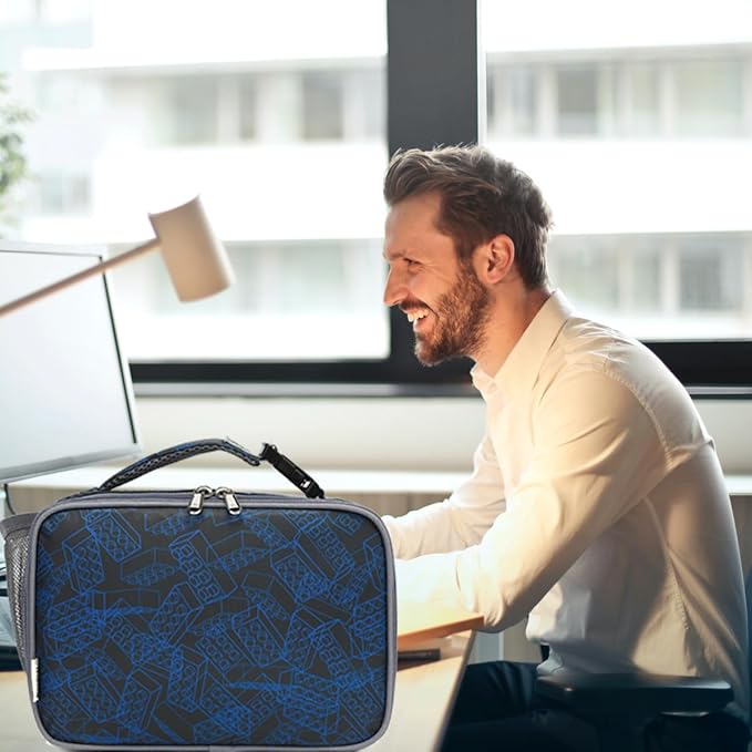 Insulated Lunch Box for School, Thermal Reusable Durable Freezable Lunch Bags for Kids Boys Girls Men Women - Small Soft Cooler Portable Lunch Tote Kit for Work Picnic Travel,Brick