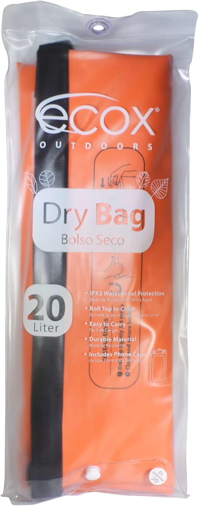 Outdoors Waterproof Dry Bag for Outdoors Activities High Grade 500D PVC Construction Includes Waterproof Phone Case and Side Strap for Easy Carry 10L and 20L Models