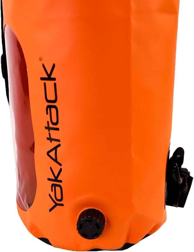 YakAttack 5L Roll-Top Waterproof Dry Bag with Air Valve | Durable & Water Resistant | Compact Storage | Remove Trapped Air | Additional Buoyancy | Dry Bag for Kayaking, Hiking, Boating & Camping