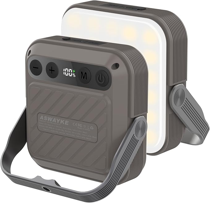 20000mAh Rechargeable LED Camping Lantern - 1600LM, QC3.0 22.5W, 4 - Color Switch, IPX5 Waterproof - Perfect for Camping, Hiking & Emergency Situations (Khaki)