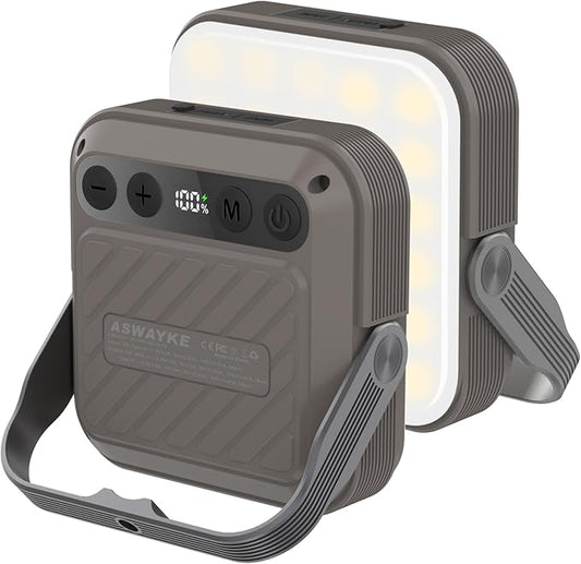 20000mAh Rechargeable LED Camping Lantern - 1600LM, QC3.0 22.5W, 4 - Color Switch, IPX5 Waterproof - Perfect for Camping, Hiking & Emergency Situations (Khaki)