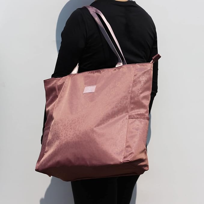 ESVAN Original Floral Water Resistant Large Tote Bag Shoulder Bag for Gym Beach Travel Daily Bags Upgraded