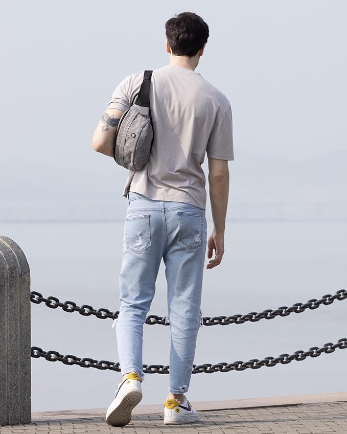 WATERFLY Fanny Pack for Men Women Water Resistant Large Hiking Waist Bag Pack Carrying All Phones for Running Walking Traveling